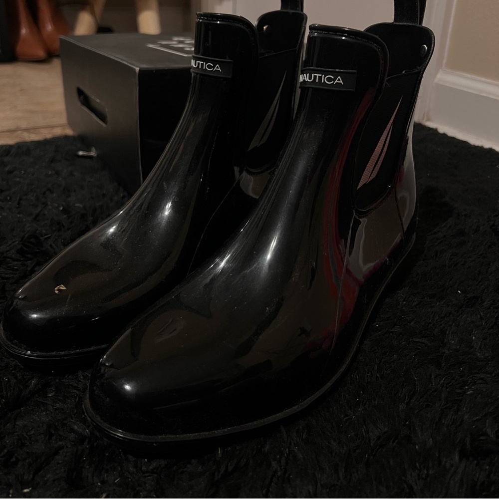 nautica ankle rain boots